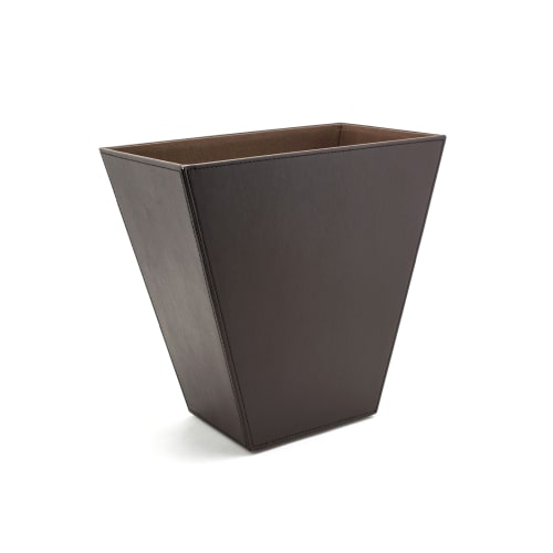 London Slender Flare Wastebasket, 12 Quart, Brown